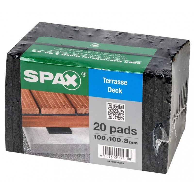 Tampons de Protection SPAX – 100 x 100 x 18 mm
