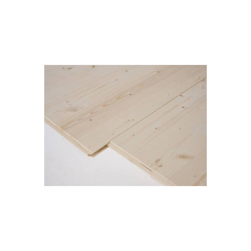 Panneau 3 plis Épicéa Rainure & Languette 1250 x 650 x 19 mm