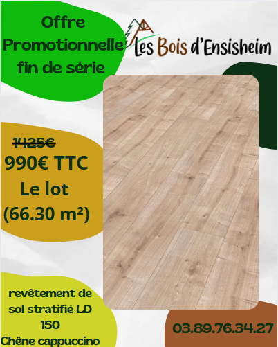 Promo Sol Stratifié LL150 Chêne cappuccino