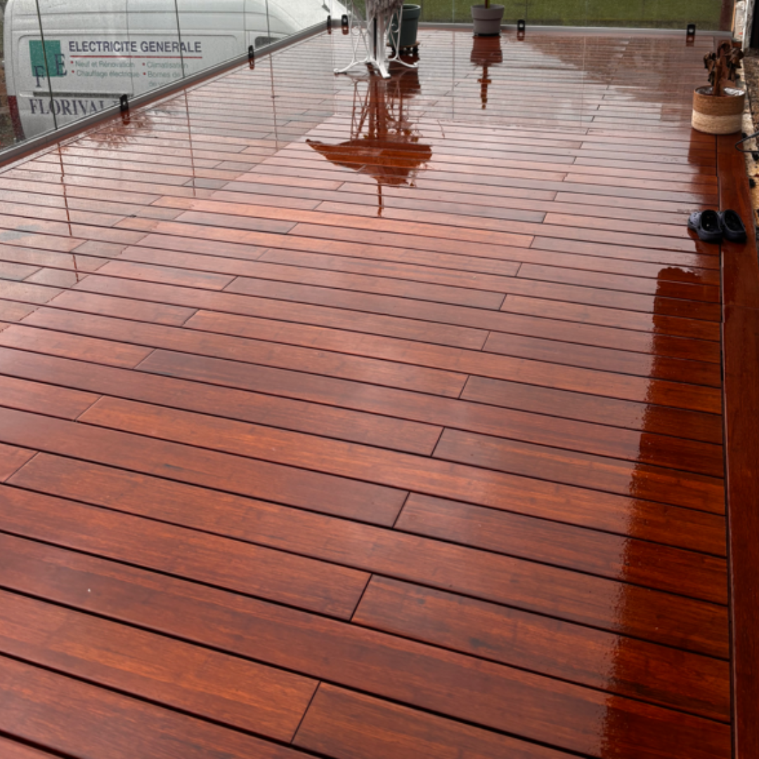 Terrasse en Bambou Noisette