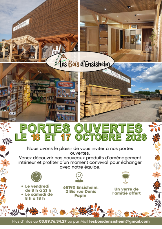 Portes ouvertes aux Bois d’Ensisheim les 16 et 17 octobre 2026